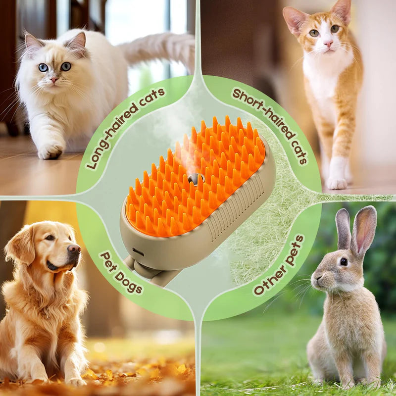 3-in-1 Steam Pet Brush