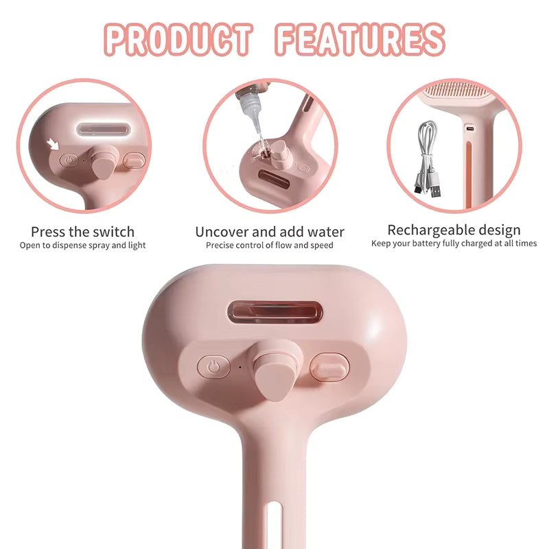 Pet Spray Grooming Brush