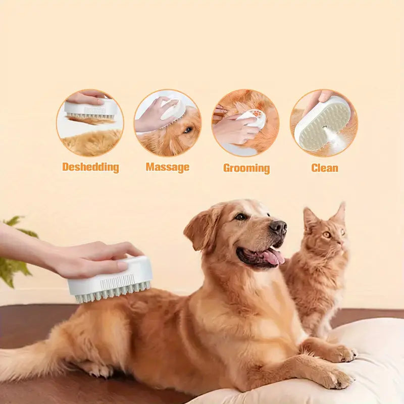 3-in-1 Steam Pet Brush