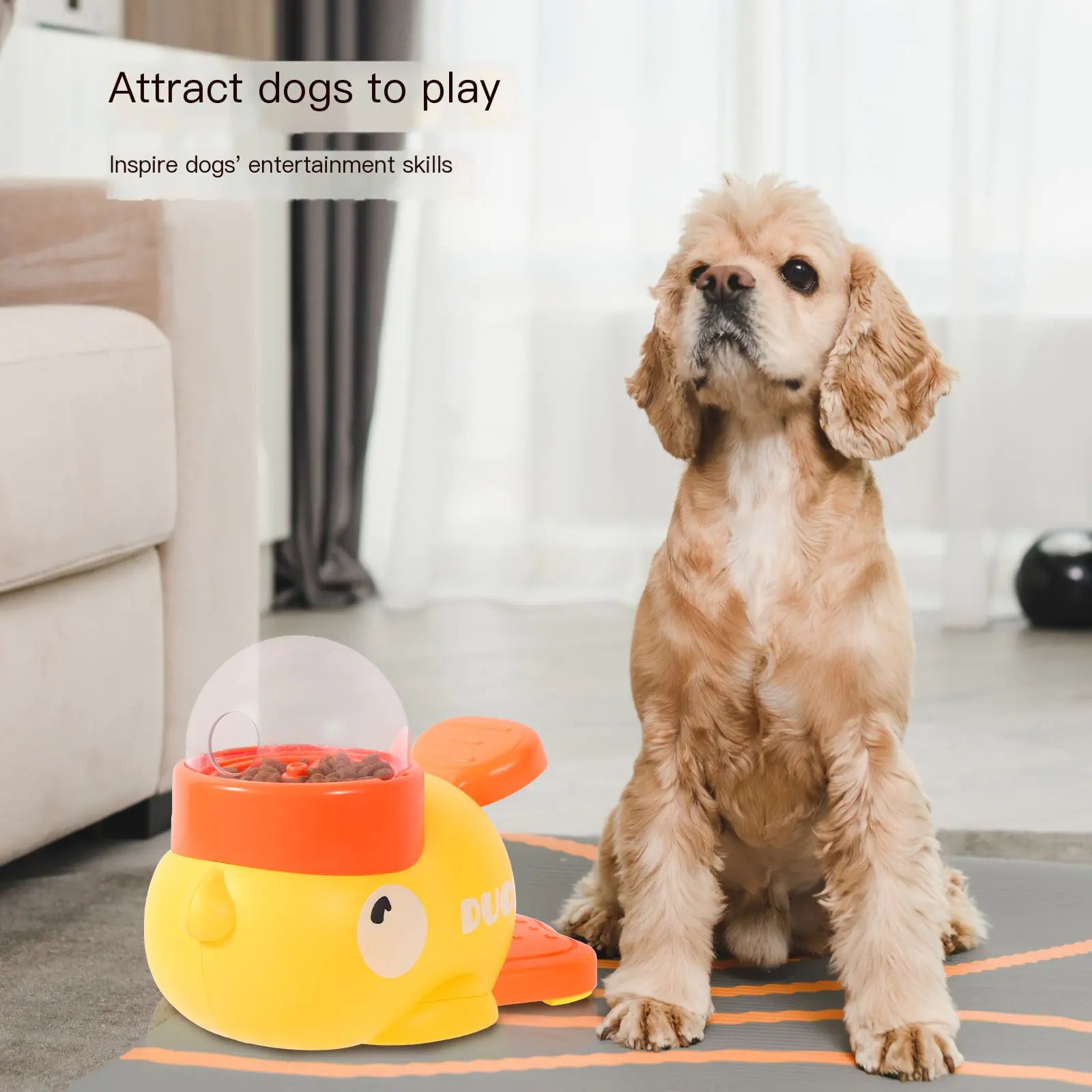Duck Shaped Cat Feeders Toy